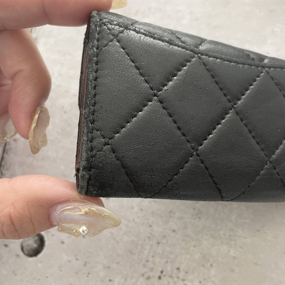 送料無料 正規品 CHANEL シャネル マトラッセ ラムスキン 6連 キー