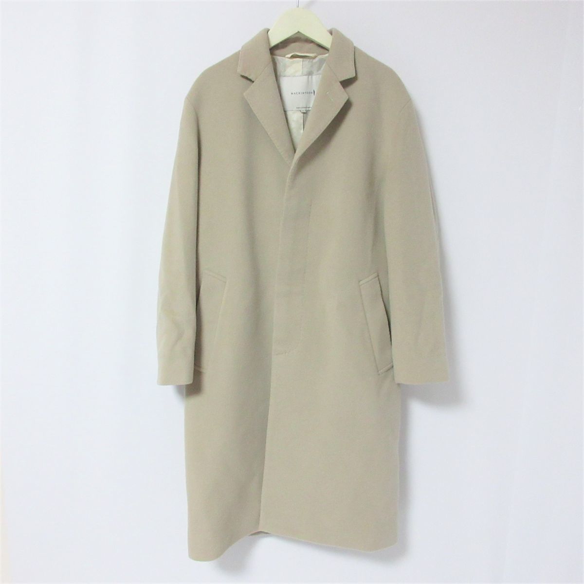 美品 近年モデル MACKINTOSH マッキントッシュ 英国製 比翼 ロング丈