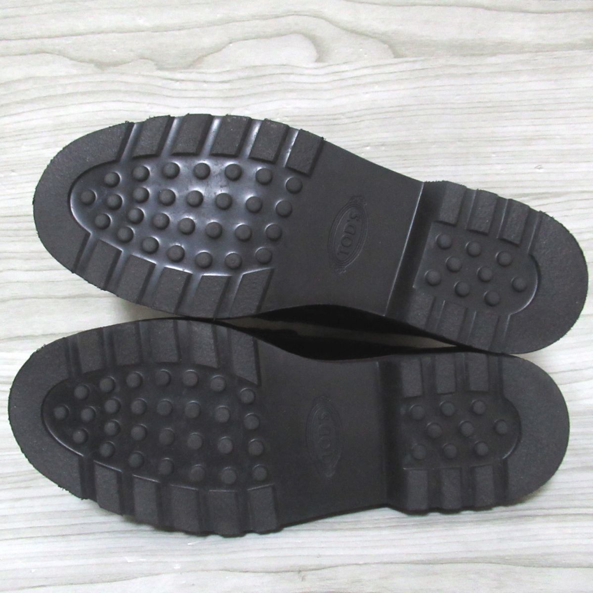 未使用 2021AW TOD'S トッズ KATE LOAFERS ケイト メタルチェーン×タッセル レザー ローファー シューズ 38 1/2 24-24.5cm ブラック C0502