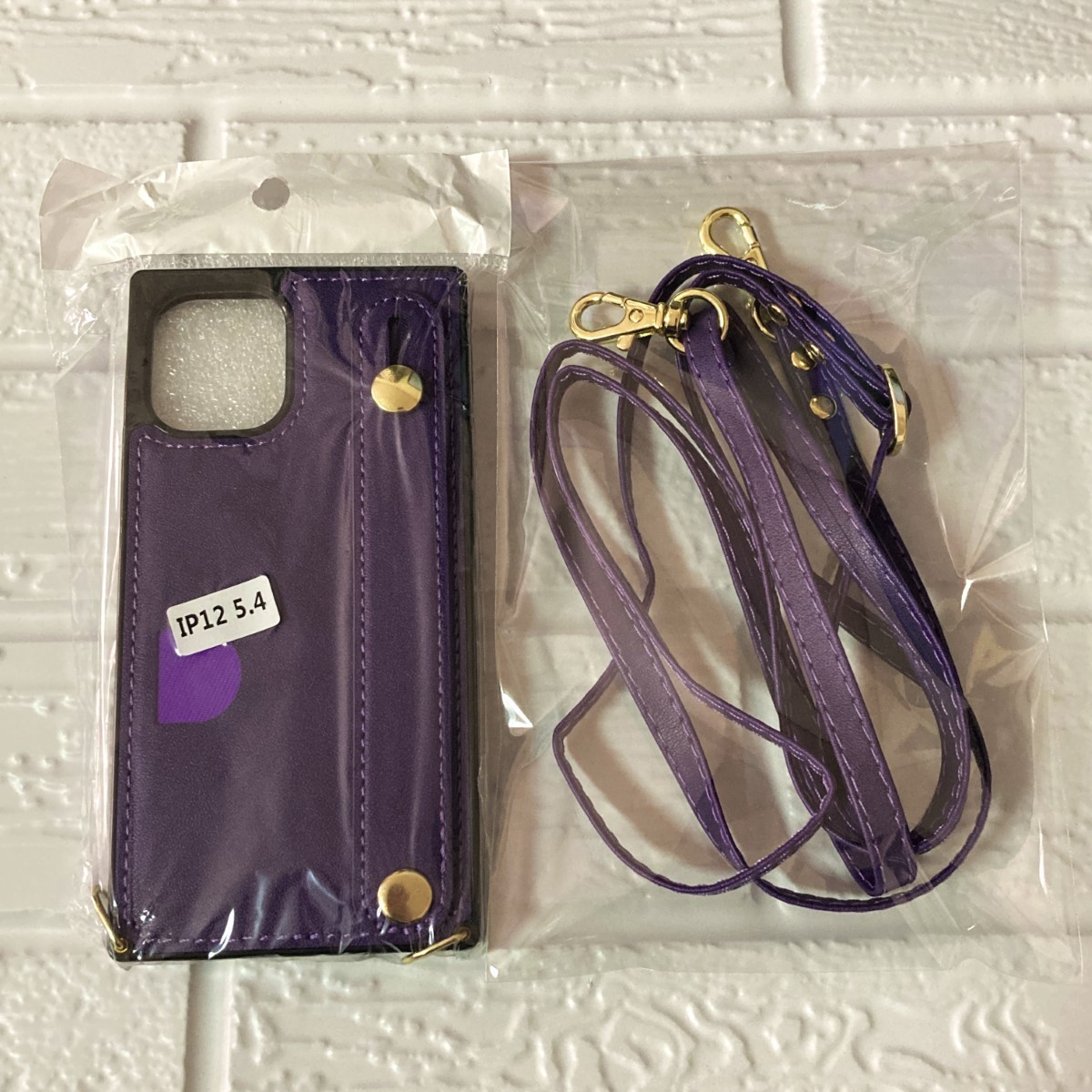 [iPhone12mini]iPhone case smartphone cover purple shoulder .. neck .. shoulder strap stylish slip prevention band #0114C #0067