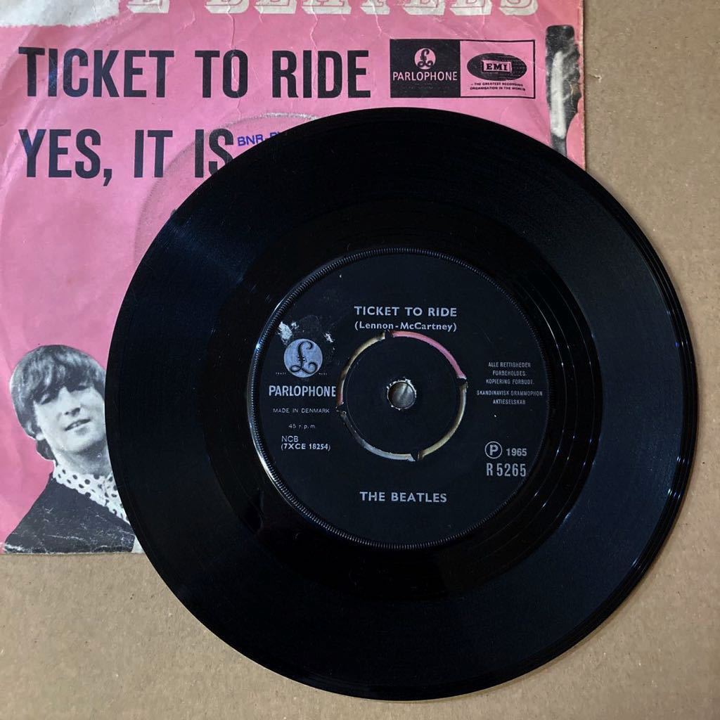 レア デンマーク原盤 “TICKET TO RIDE / YES, IT IS” The Beatles_画像5