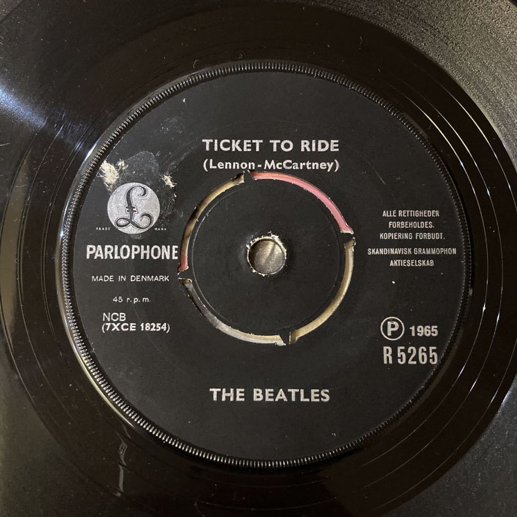 レア デンマーク原盤 “TICKET TO RIDE / YES, IT IS” The Beatles_画像6