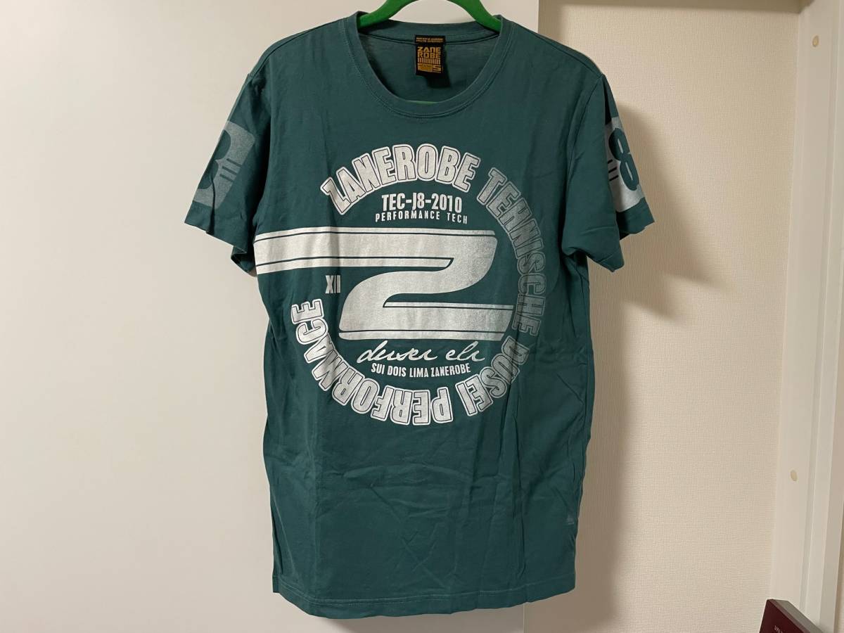 即決！送料無料！美品！ZANEROBE　ゼインローブ メンズ 半袖Tシャツ　Ｓサイズ　グリーン　古着加工_画像1