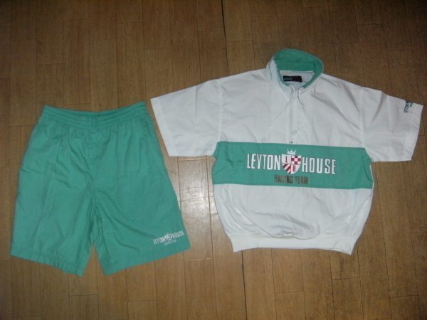 昭和レトロ★80年代★当時物 LEYTON HOUSE RACING TEAM レイトンハウス スポーツウエアー 上下セット★レーシング 旧車 ヤンキー F1