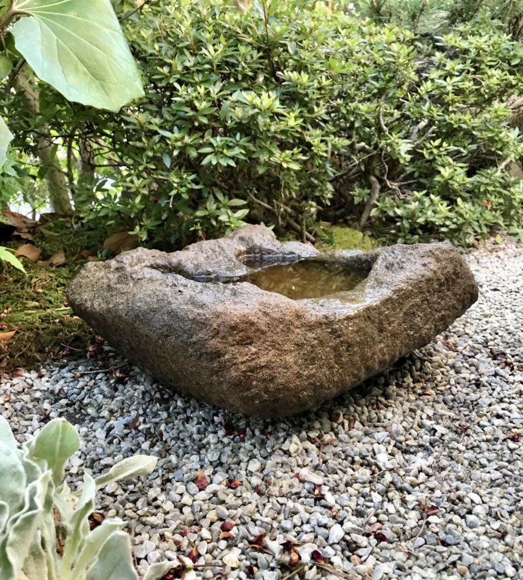 古民具石材造園資石仏オブジェ石造彫刻【庭石・水鉢・寄せ植え鉢・蹲