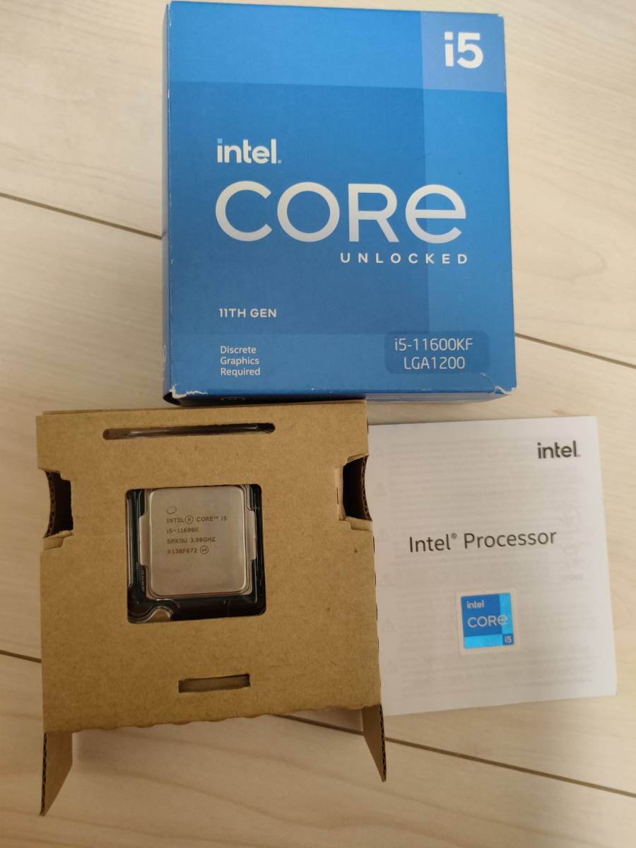 【1円】【動作未確認】Intel Core i5 11600K 3.90GHz ジャンク 第11世代CPU オーバークロックモデル_箱は「Core i5 11600KF」のものになります