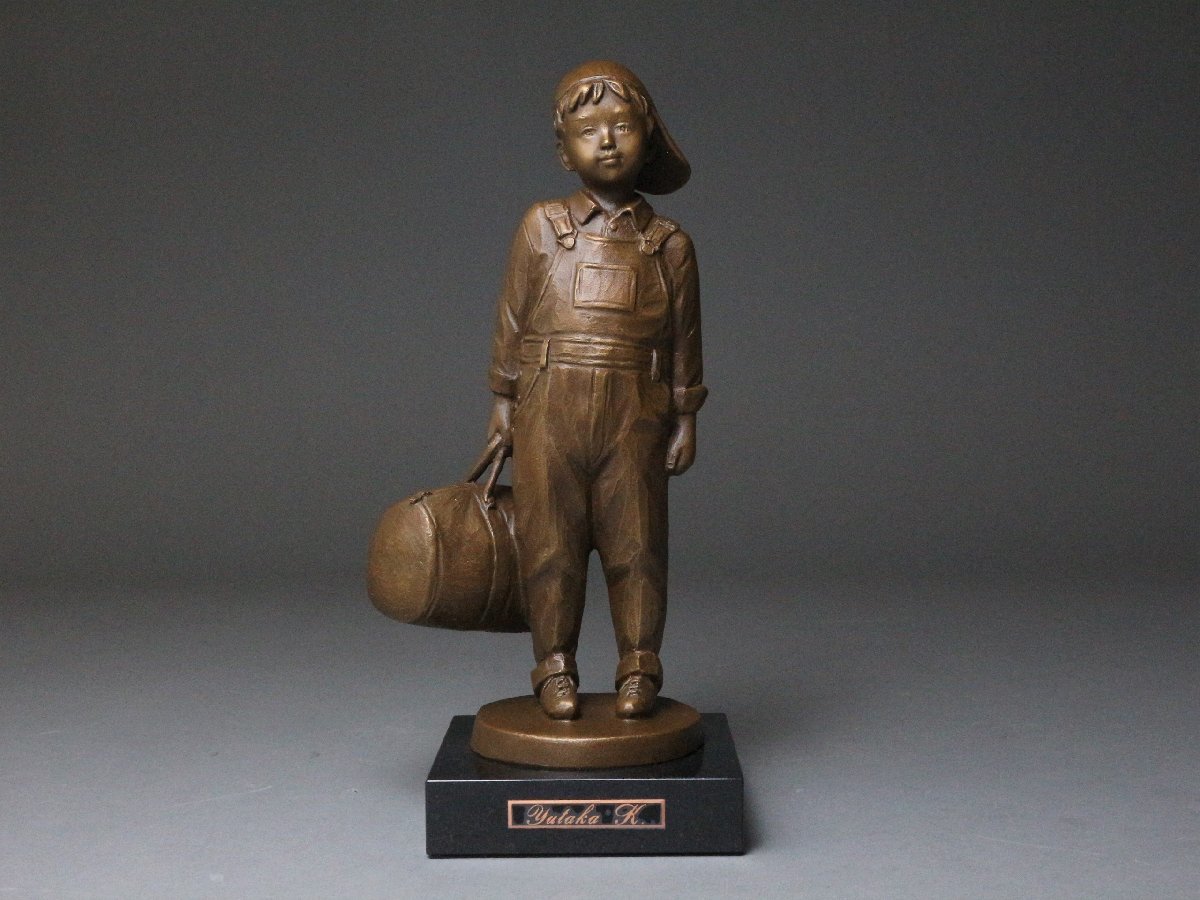 加藤豊、ブロンズ像(おでかけ).20/50 工芸品 加藤豊、ブロンズ像(おでかけ).20/50 工芸品
