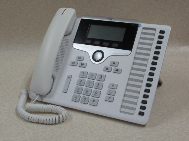 ・Ω YF 3314 ∞ 保証有 キレイめ シスコ Cisco IP Phone CP-7861-W-K9 IP電話機 アシ付き ・祝10000！取引突破！_画像1