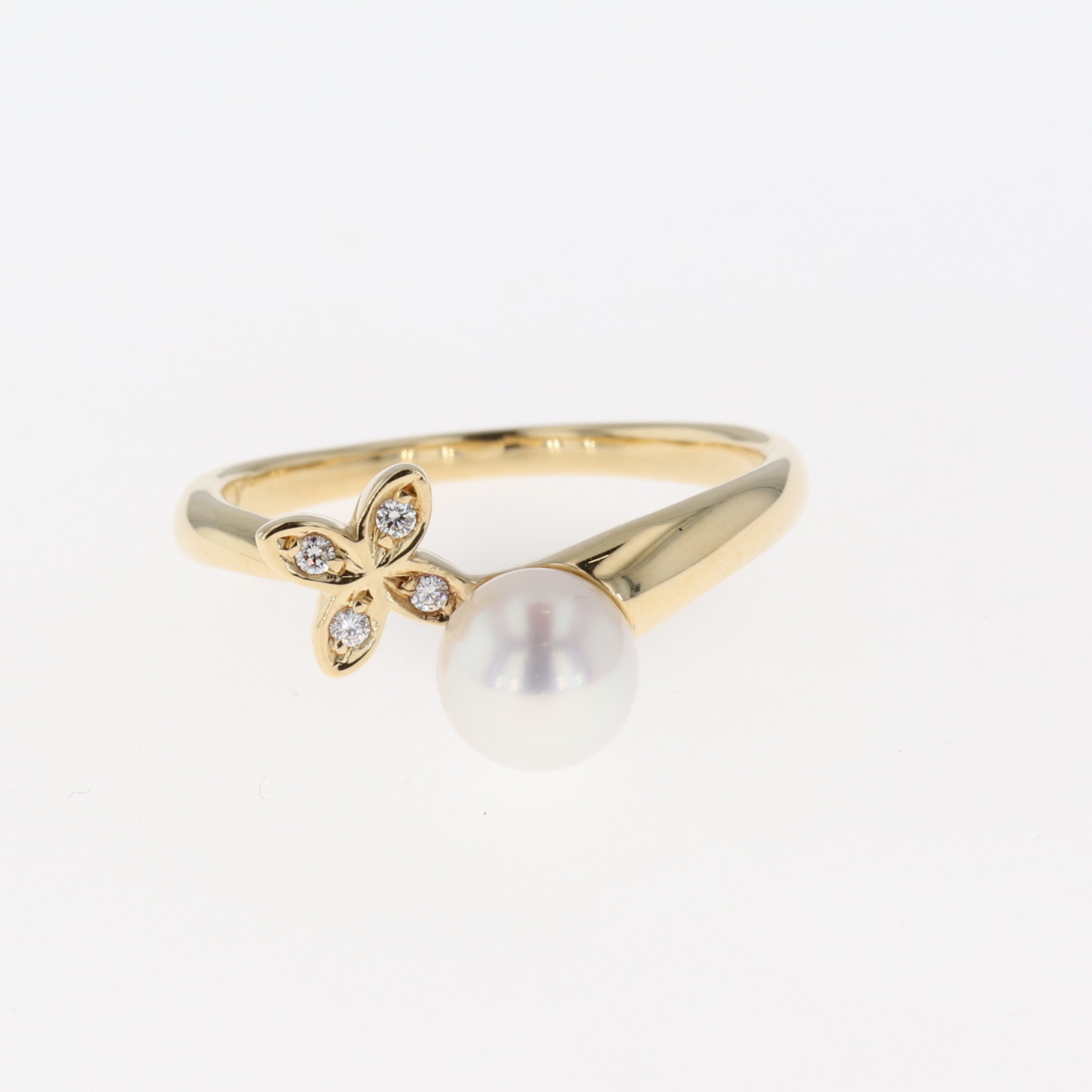 正式的 MIKIMOTO ミキモト パール 真珠 リング 指輪 K18イエロー