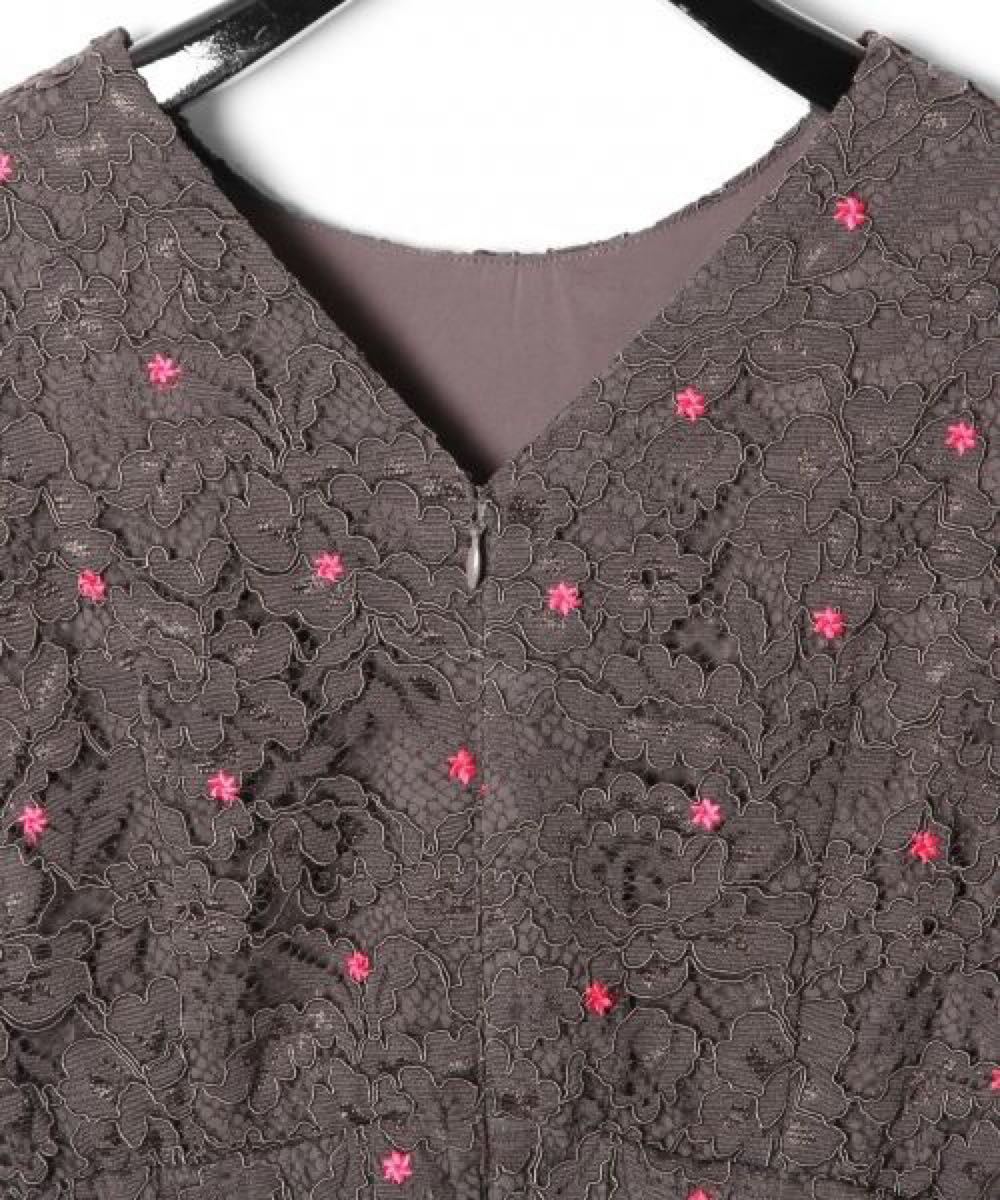 グレース コンチネンタル レース刺繍ロングワンピース 美品