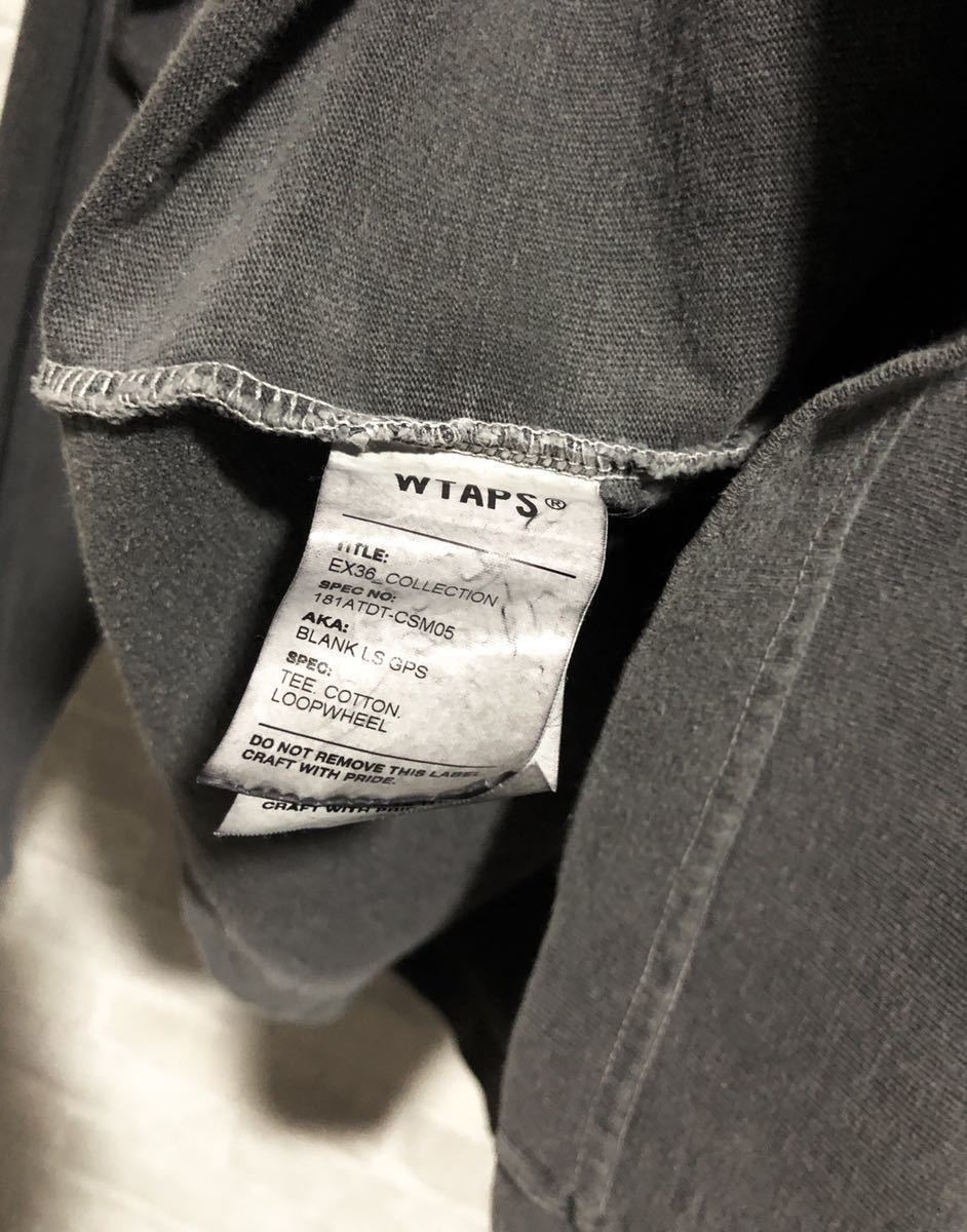 定価以下 WTAPS BLANK LS GPS オーバーダイ 18SS ロングスリーブ Tシャツ ダブルタップス S_画像6