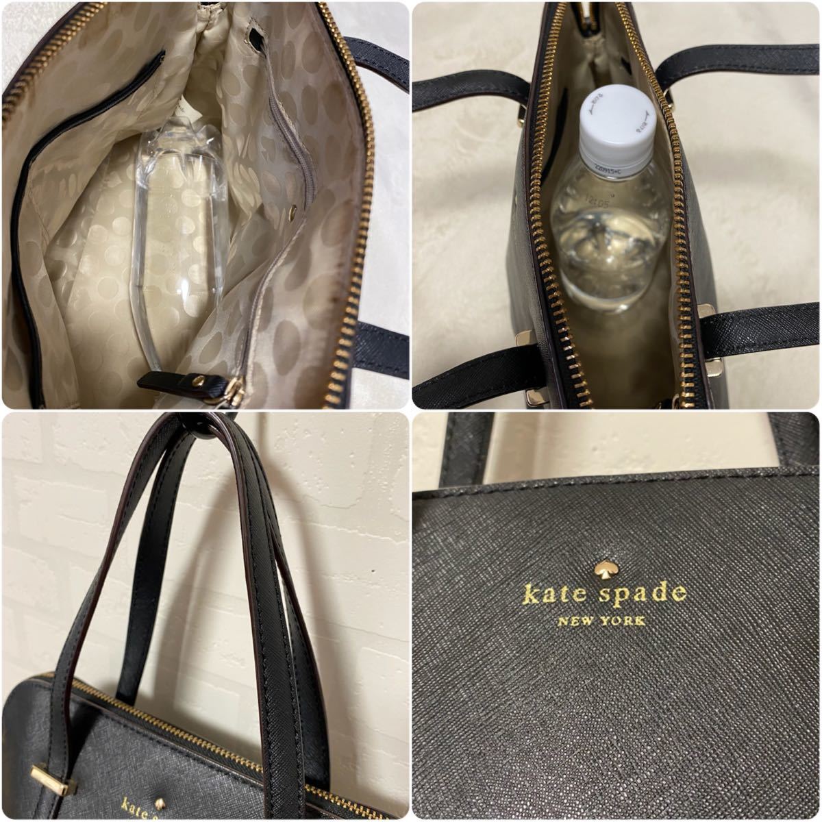 ☆良品☆ kate spade ケイトスペード シダーストリートメイズ 2way レザーバッグ 黒 ショルダーバッグ ハンドバッグ