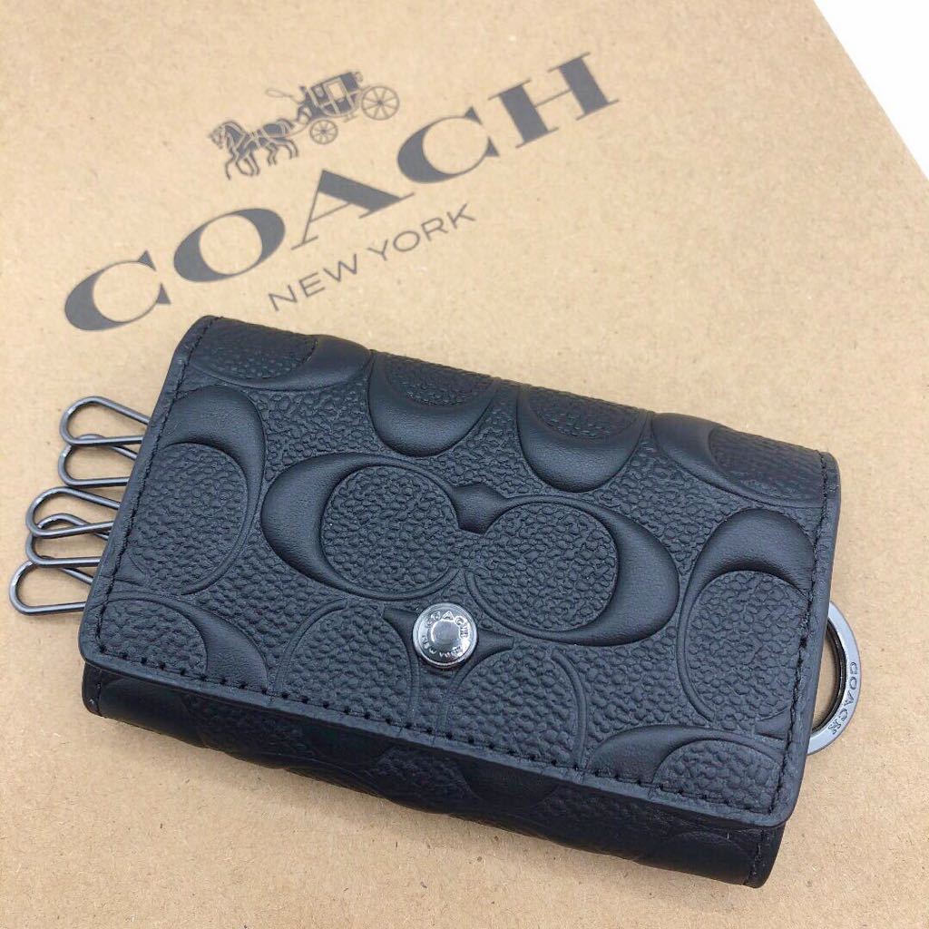 【COACH☆新品】大人気！シグネチャー！キーケース！男女兼用！_画像1