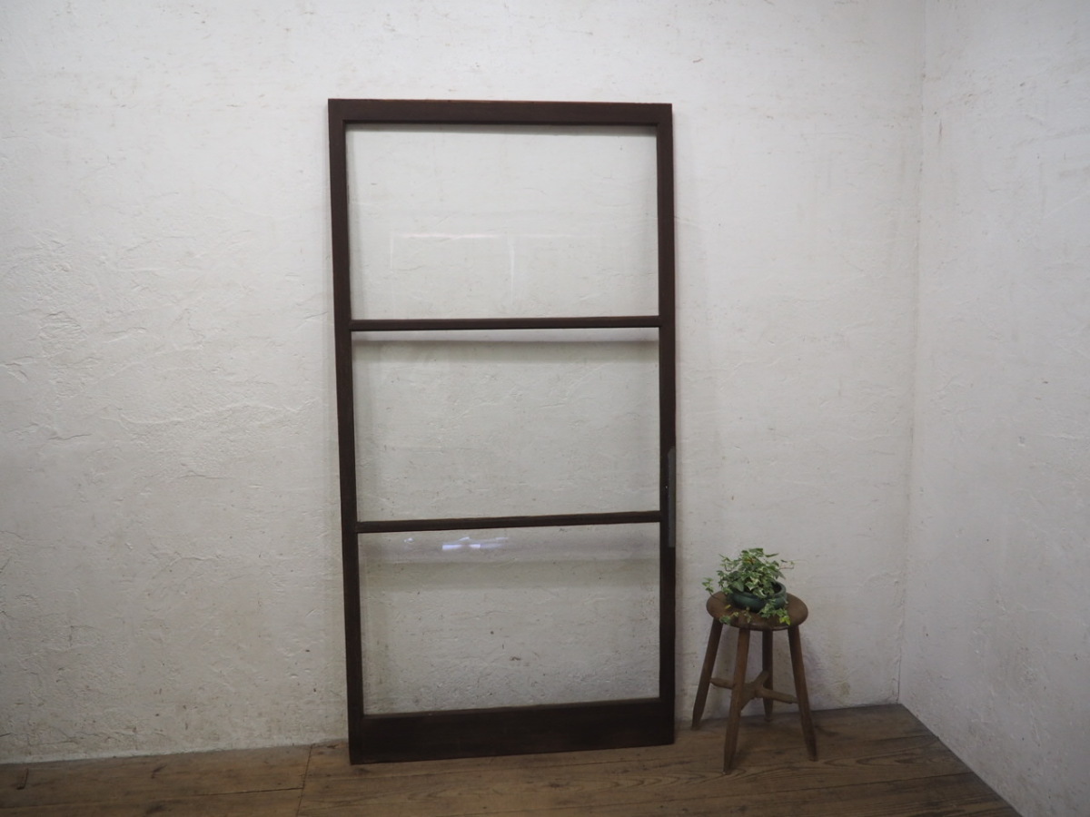 数量は多い タD0333◇【H176,5cm×W90cm】◇ゆらゆらガラスの古い木枠