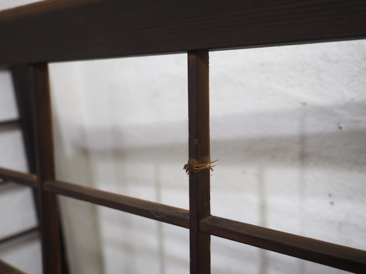 taA0803*[H176cm×W93,5cm]×3 sheets * glass entering * retro taste ... old shoji door * old fittings sliding door sash old Japanese-style house reproduction block house izakaya pub ..M pine 