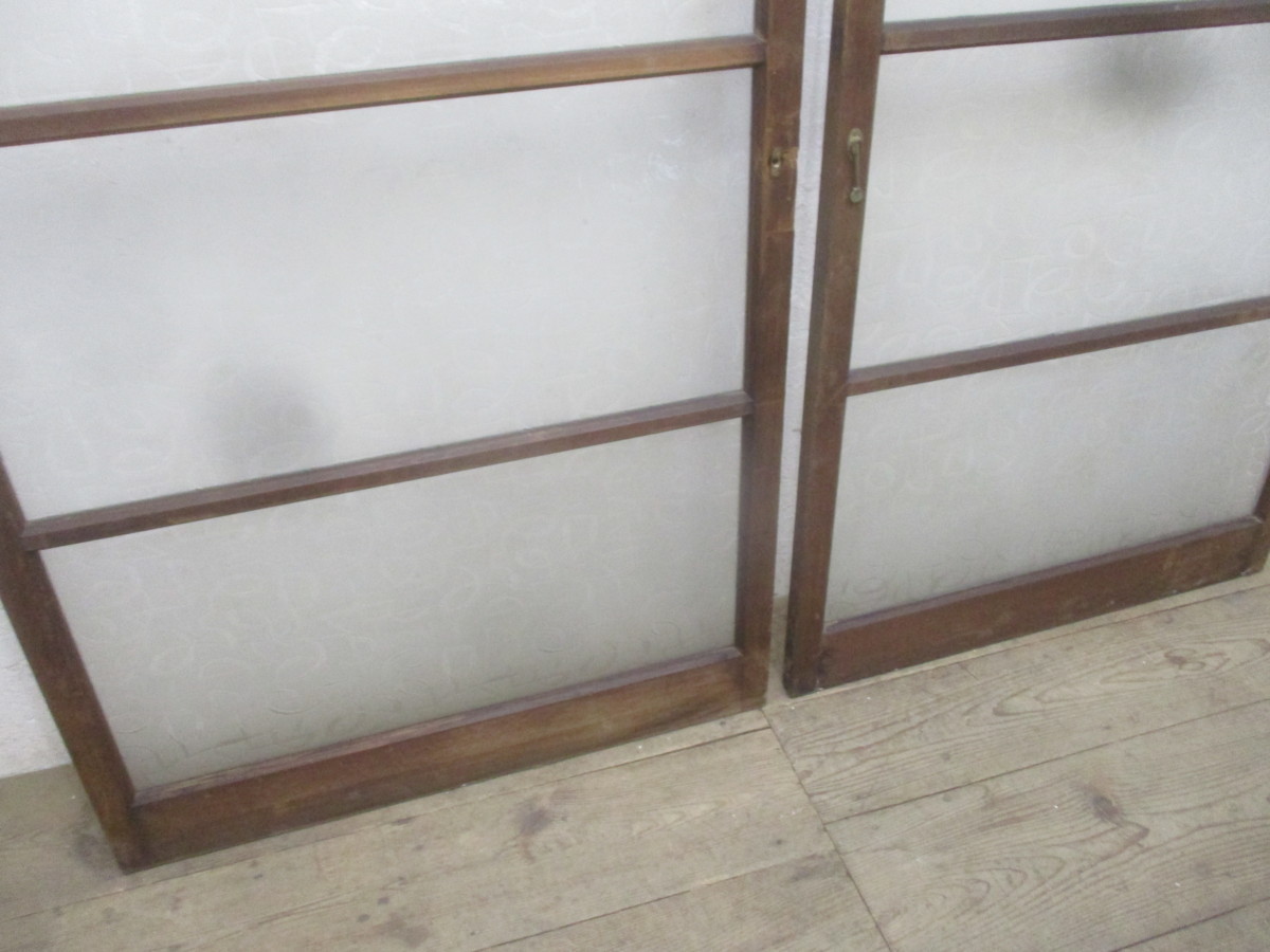 taL842*[H175,5cm×W88cm]×2 листов * Showa Retro . дизайн стекло. старый из дерева раздвижная дверь * двери стекло дверь рама старый дом в японском стиле L внизу 