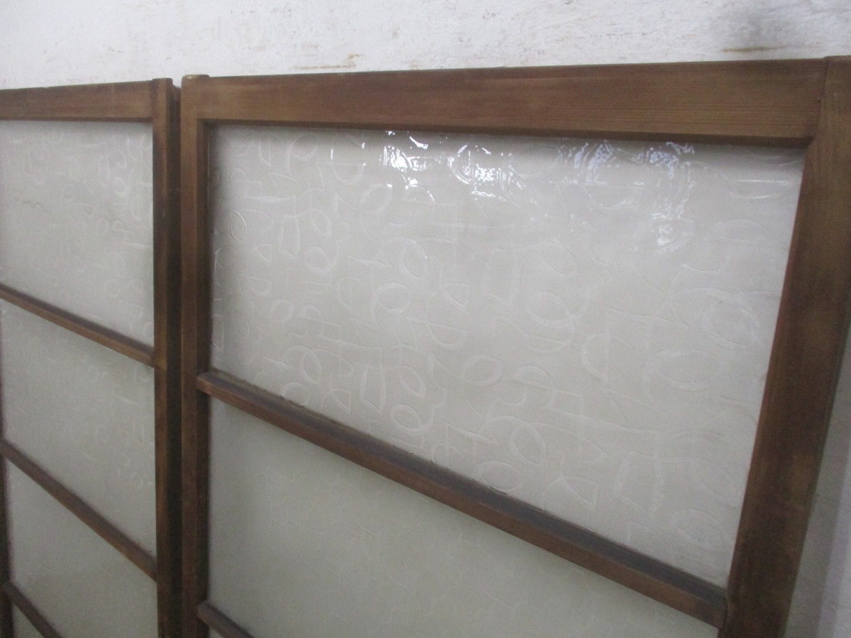 taL842*[H175,5cm×W88cm]×2 листов * Showa Retro . дизайн стекло. старый из дерева раздвижная дверь * двери стекло дверь рама старый дом в японском стиле L внизу 