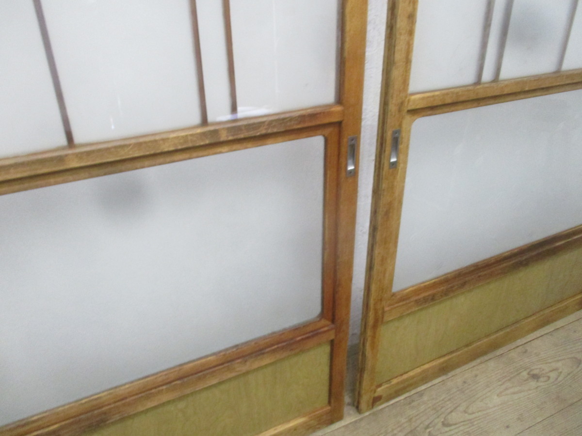 taL637*(2)[H176cm×W90cm]×2 листов * Showa Retro . тест ... старый из дерева стекло дверь * двери раздвижная дверь старый дом в японском стиле блок магазин L внизу 