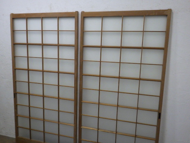 taS842*(2)[H176cm×W90,5cm]×2 sheets * retro taste ... old wooden glass door * fittings sliding door sash old Japanese-style house reform Vintage L under 