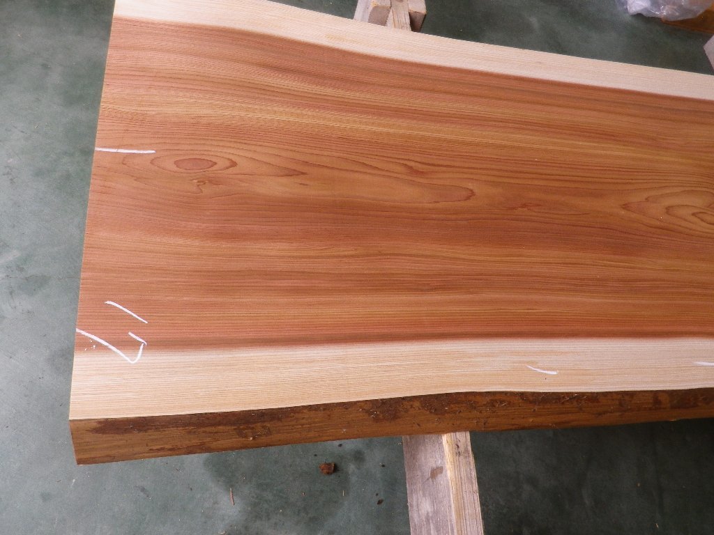 長166*幅61-64*厚5.4　杉17の木材木工材,一枚板自然木無垢材ＤＩＹ　テーブル天板　スギ_画像4