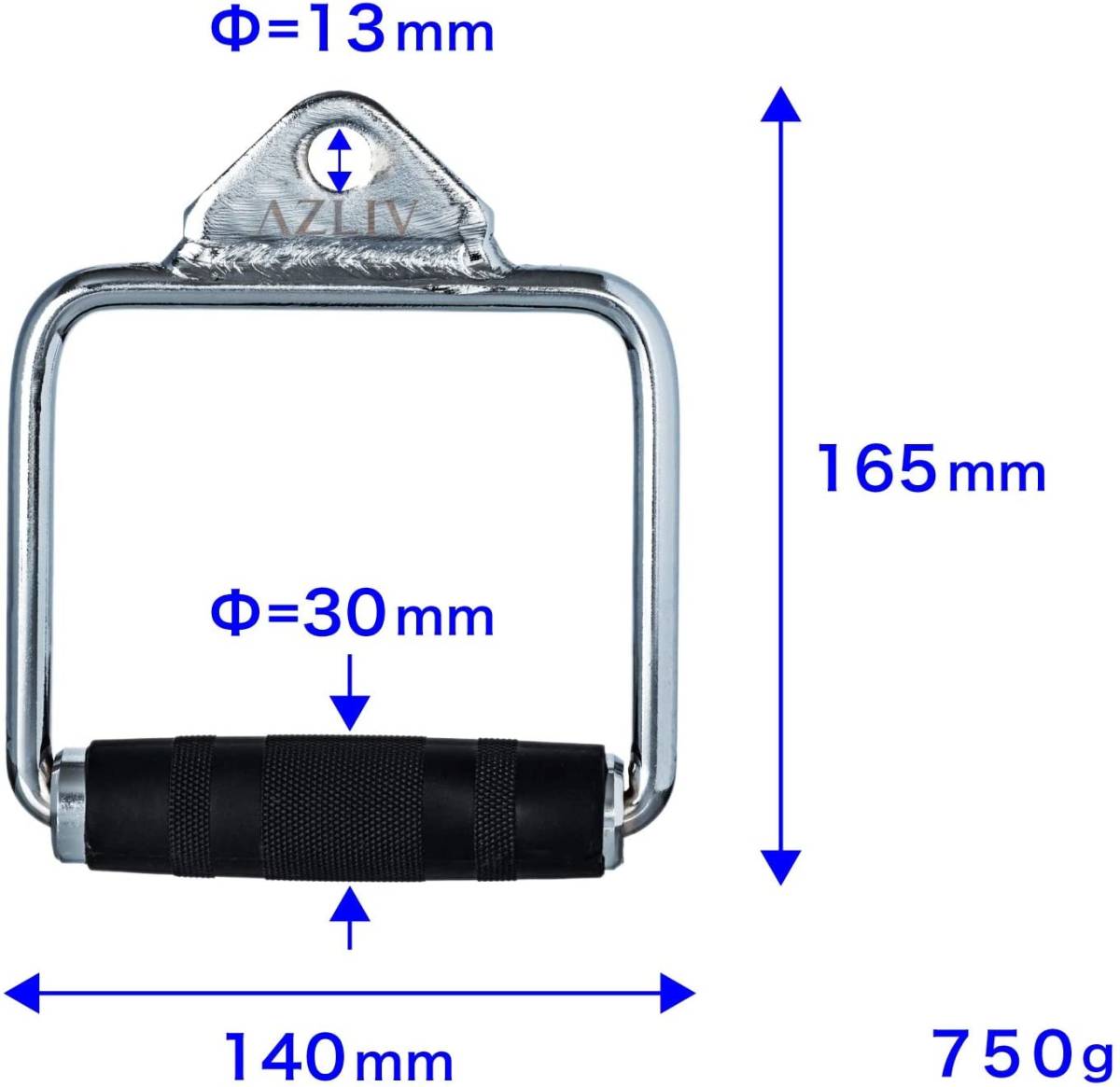 AZLIV (アズリブ) シングルハンドル ラバーグリップ仕様 ステンレス製 360度回転 ケーブルアタッチメント_画像7