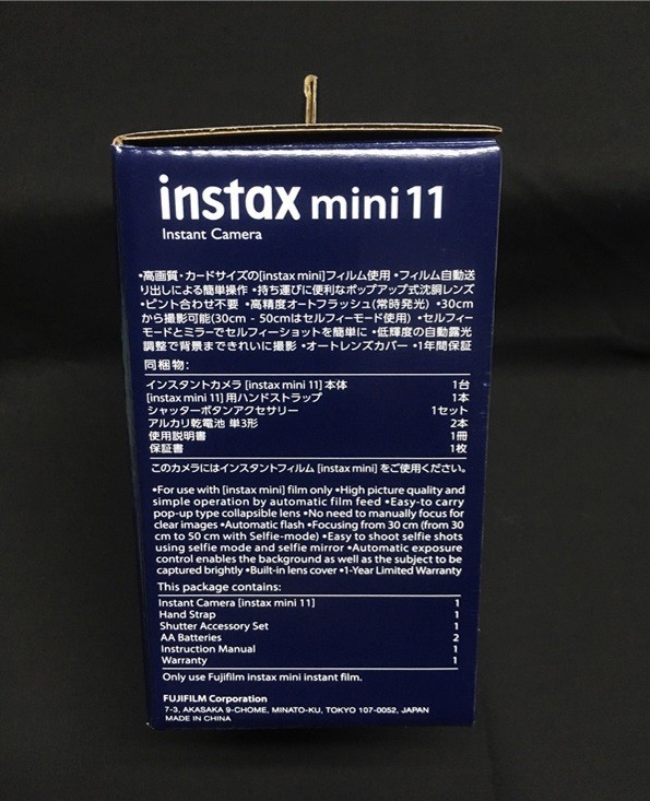 新品未開封インスタントカメラ チェキ instax mini11 ICE WHITE 迅速発送 FUJIFILM