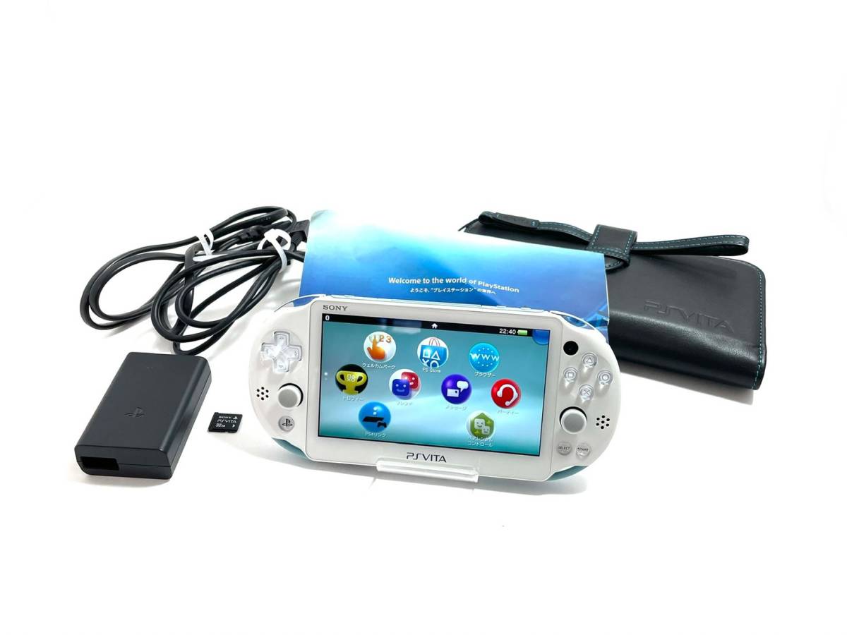 通電確認済】SONY/ソニー PS Vita PCH-2000 Wi-Fiモデル ライトブルー