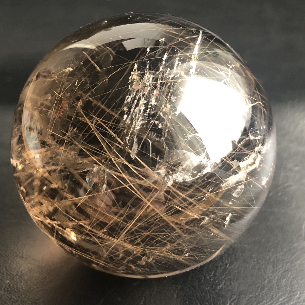 ずっと気になってた ルチルクォーツ シルバー 丸玉 スフィア 天然石