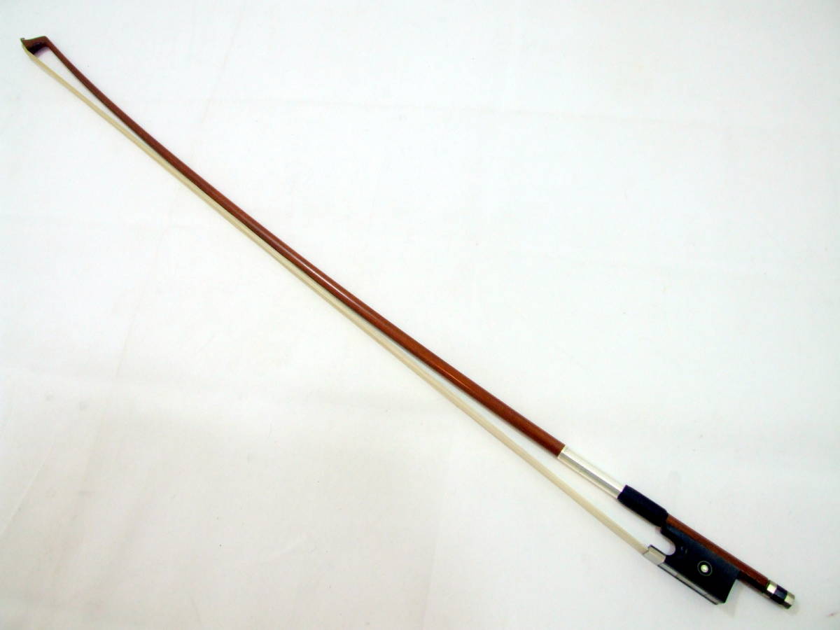 T SUGITO刻印 4/4 バイオリン 弓 毛替え 仕上げ済み済 中古 杉藤 T SUGITO刻印 4/4 バイオリン 弓 毛替え 仕上げ済み済 中古 杉藤