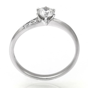婚約指輪 安い エンゲージリング ダイヤモンド 0.5カラット プラチナ 鑑定書付 0.502ct Dカラー SI2クラス 3EXカット CGL_画像2