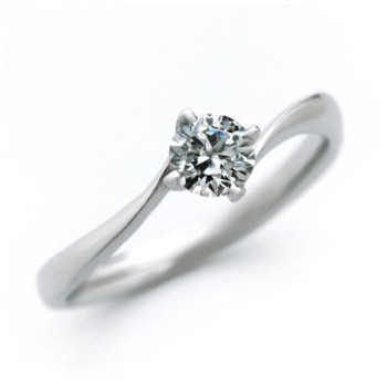 婚約指輪 安い プラチナ ダイヤモンド 0.4カラット 鑑定書付 0.45ct E ...