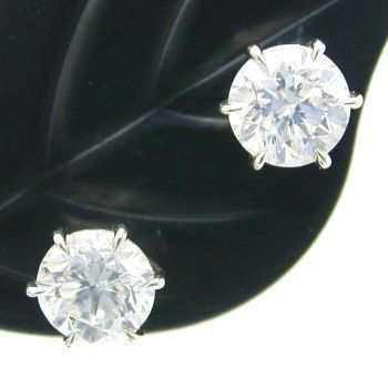 ダイヤモンド ピアス 一粒 0.6ct プラチナ 鑑定書付 0.60ctup Dカラー