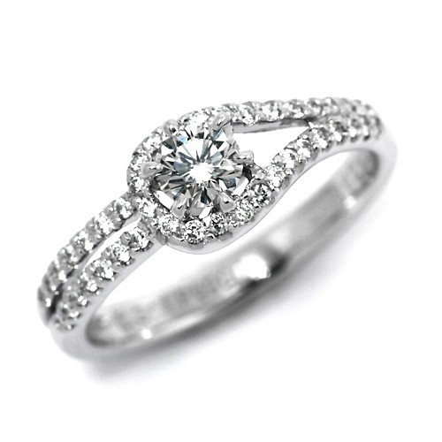 婚約指輪 安い プラチナ ダイヤモンド 0.4カラット 鑑定書付 0.45ct Dカラー VVS1クラス 3EXカット GIA_画像1