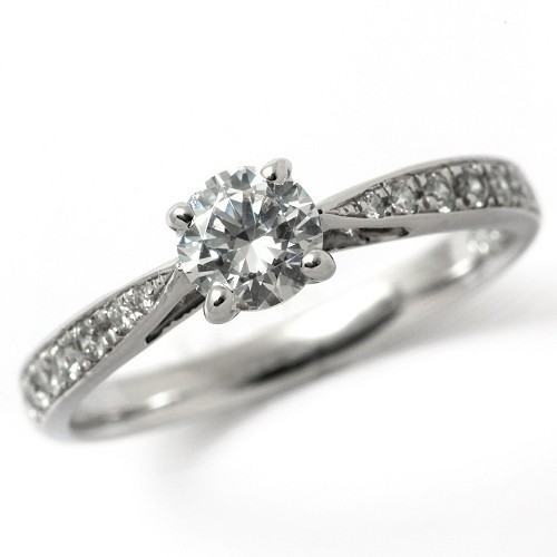 婚約指輪 安い プラチナ ダイヤモンド 0.8カラット 鑑定書付 0.80ct Dカラー VS2クラス 3EXカット GIA_画像1