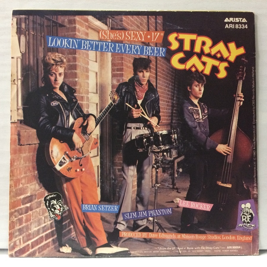 洗浄済 EP 7inch Stray Cats Sexy And 17 Holland盤_画像2