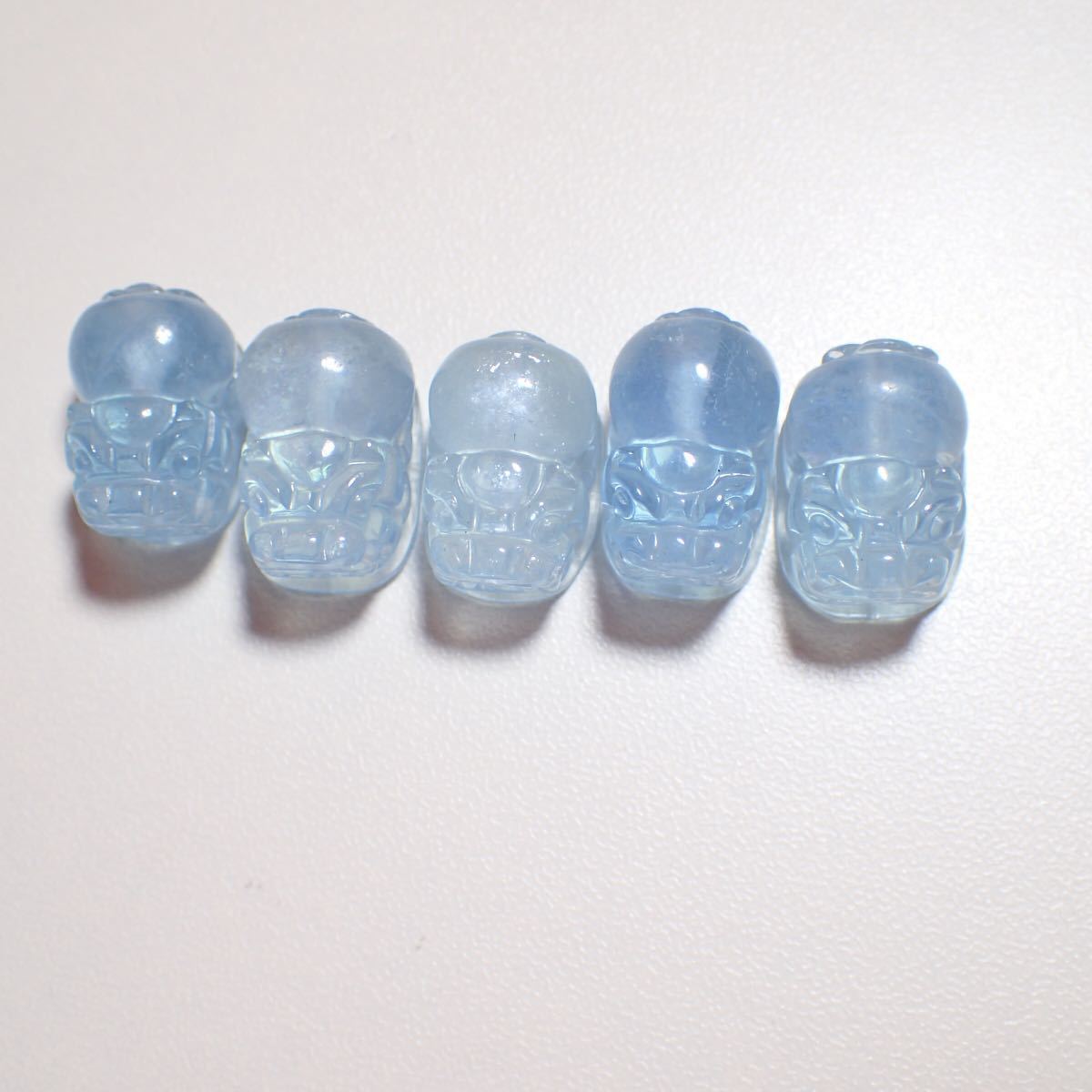  beautiful goods aquamarine ...... luck with money natural stone Power Stone 5 point set 