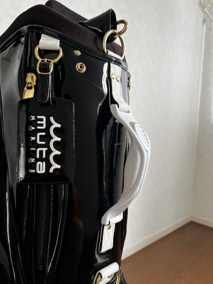 ムータ エナメル スタンド 8 キャディバッグ muta MARINE GOLF 黒