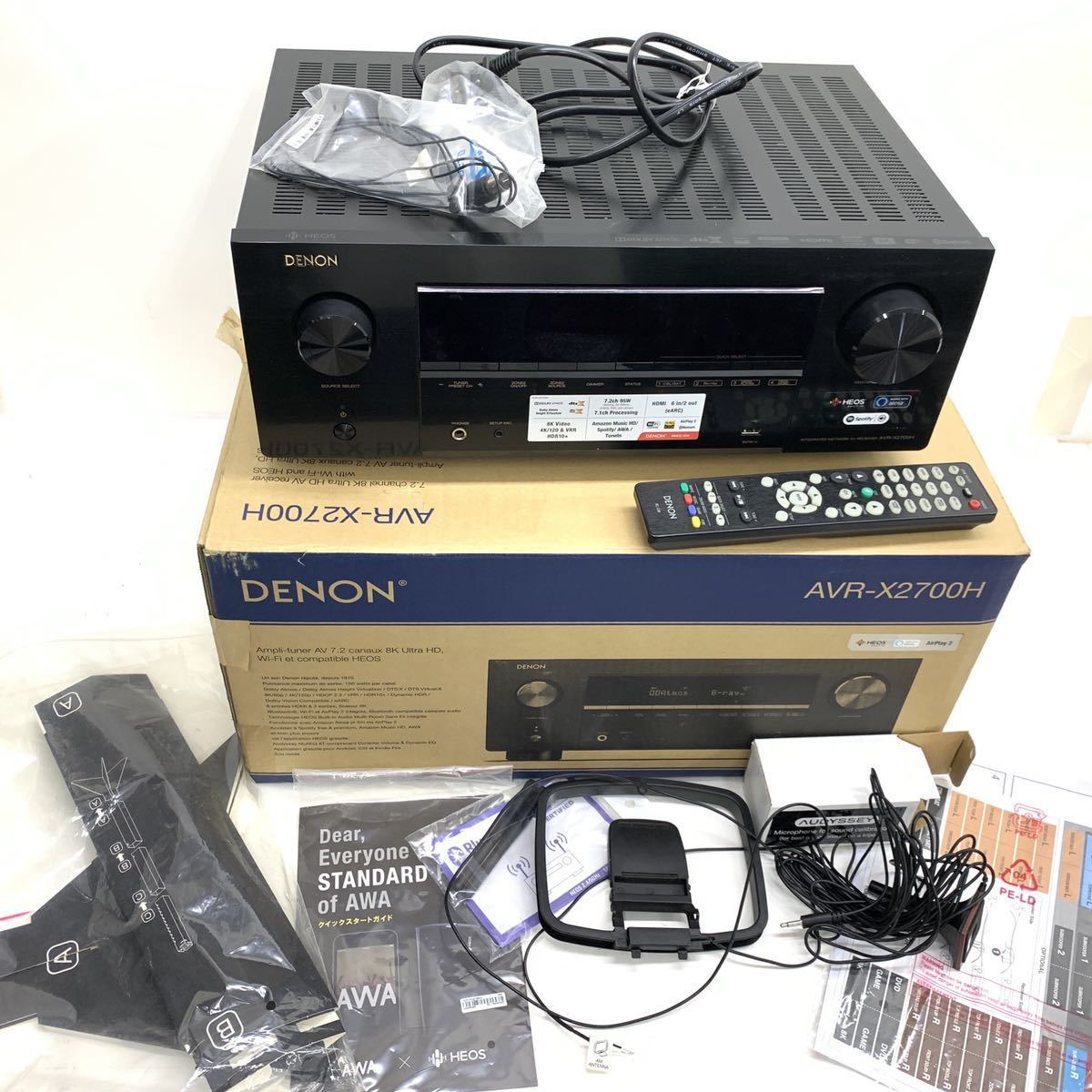 100H059☆ 1円～ 動作確認済/美品 DENON/デノン AVR-X2700H AV