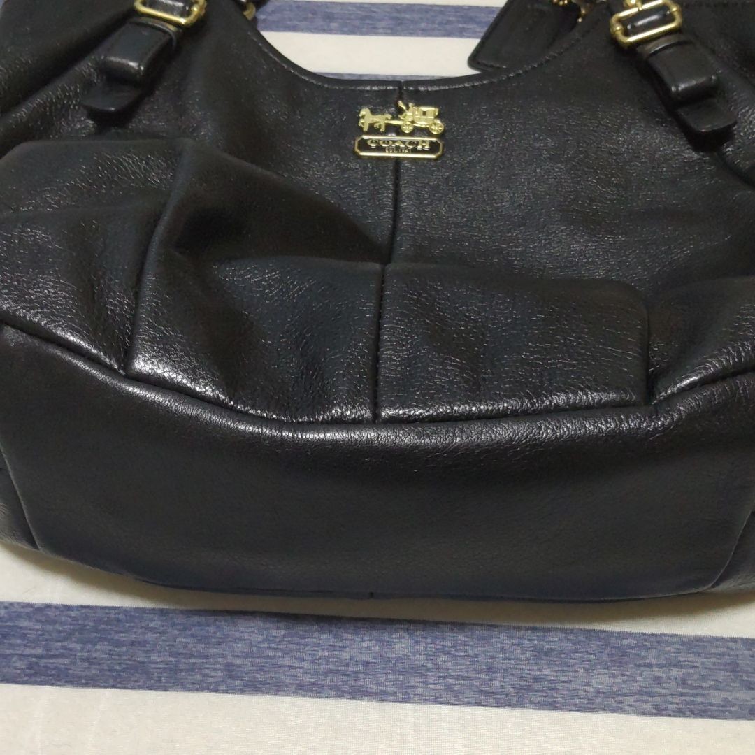 COACH 本革ショルダーバッグ 黒 ほぼ未使用