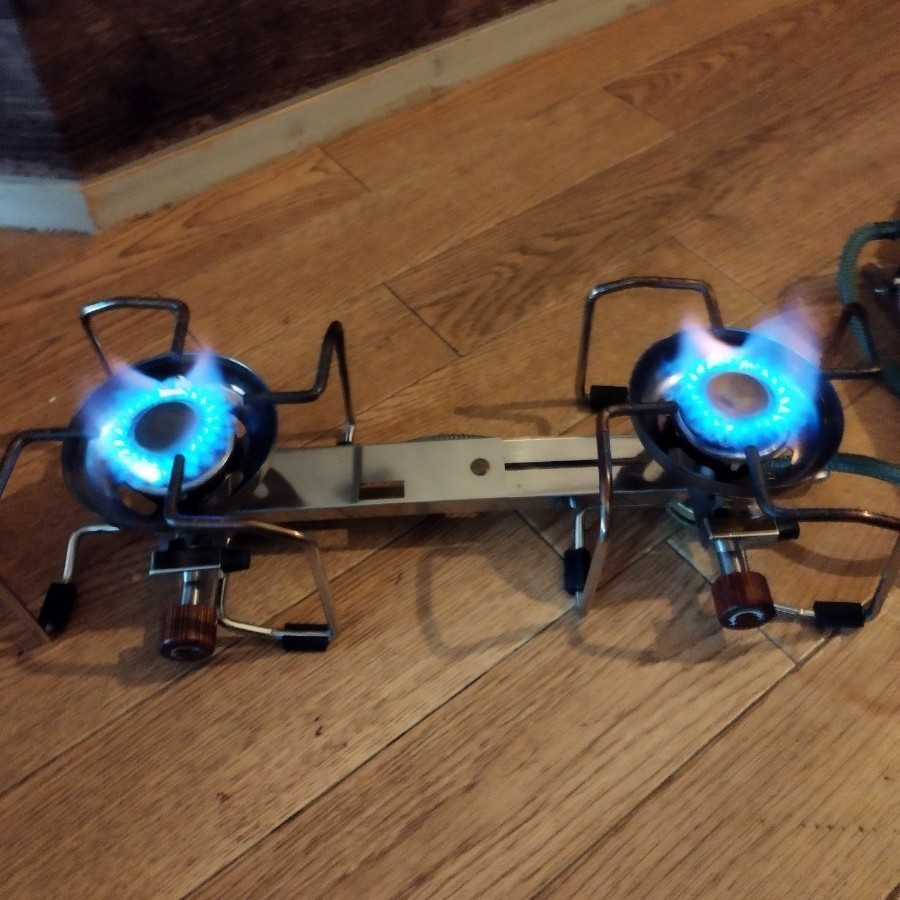 レア 名機 ユニフレーム アクティブ2バーナー US-2 車中泊やアウトドア