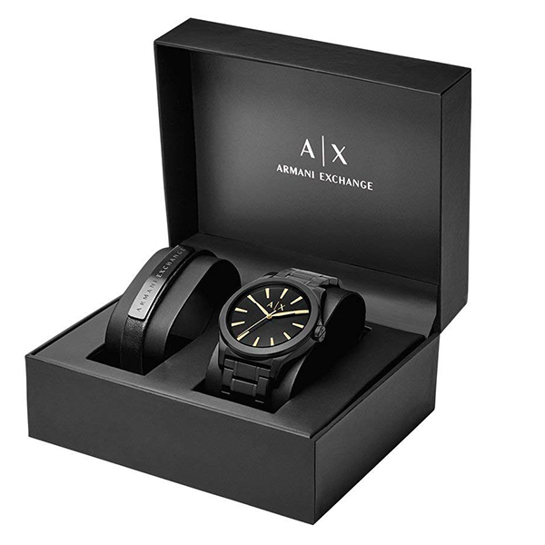【在庫限り】 腕時計 メンズ 時計 アルマーニ・エクスチェンジ Active AX7102 ブレスレットセット ステンレス ブラック 44mm アルマーニ
