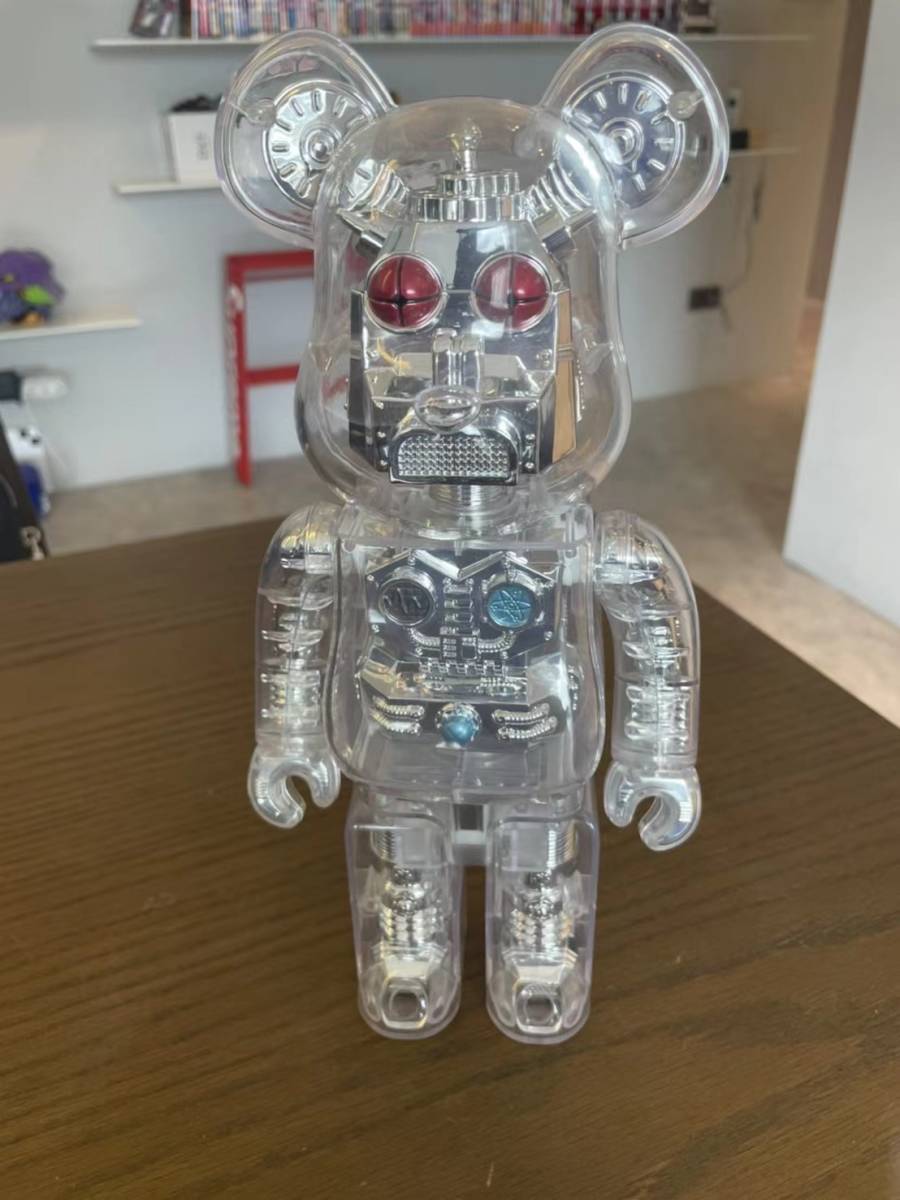 1円スタート TOY BE@RBRICK HxS 400% メディコムトイ ベアブリック MEDICOMTOY hxsxk sliver_画像1