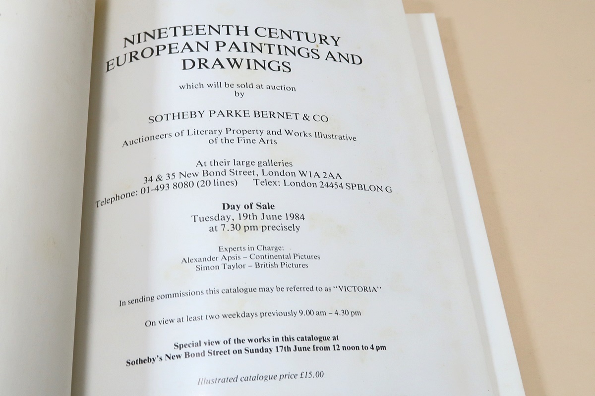 SOTHEBY'S・Nineteen Century European Paintings and Drawings・サザビーズ・19世紀のヨーロッパ絵画とデッサン/オークションカタログ_画像10