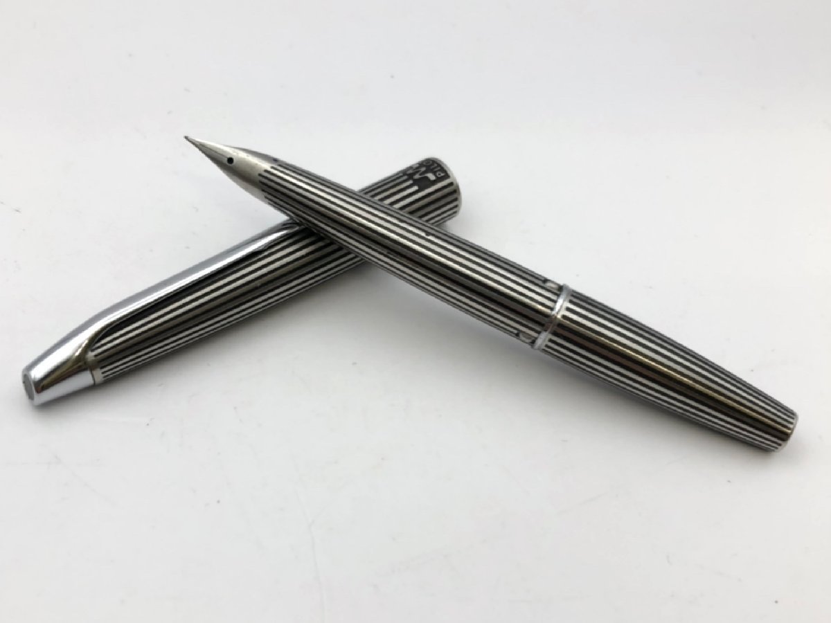 1円~/希少/PILOT/パイロット/ミュー/ストライプ/M/中字/万年筆/文房具