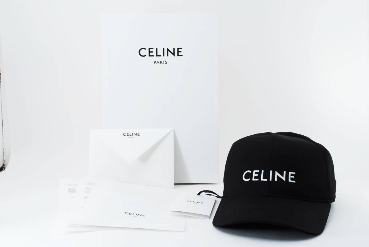 日本限定モデル】 CELINEセリーヌ ロゴキャップCAP帽子 ブラックL