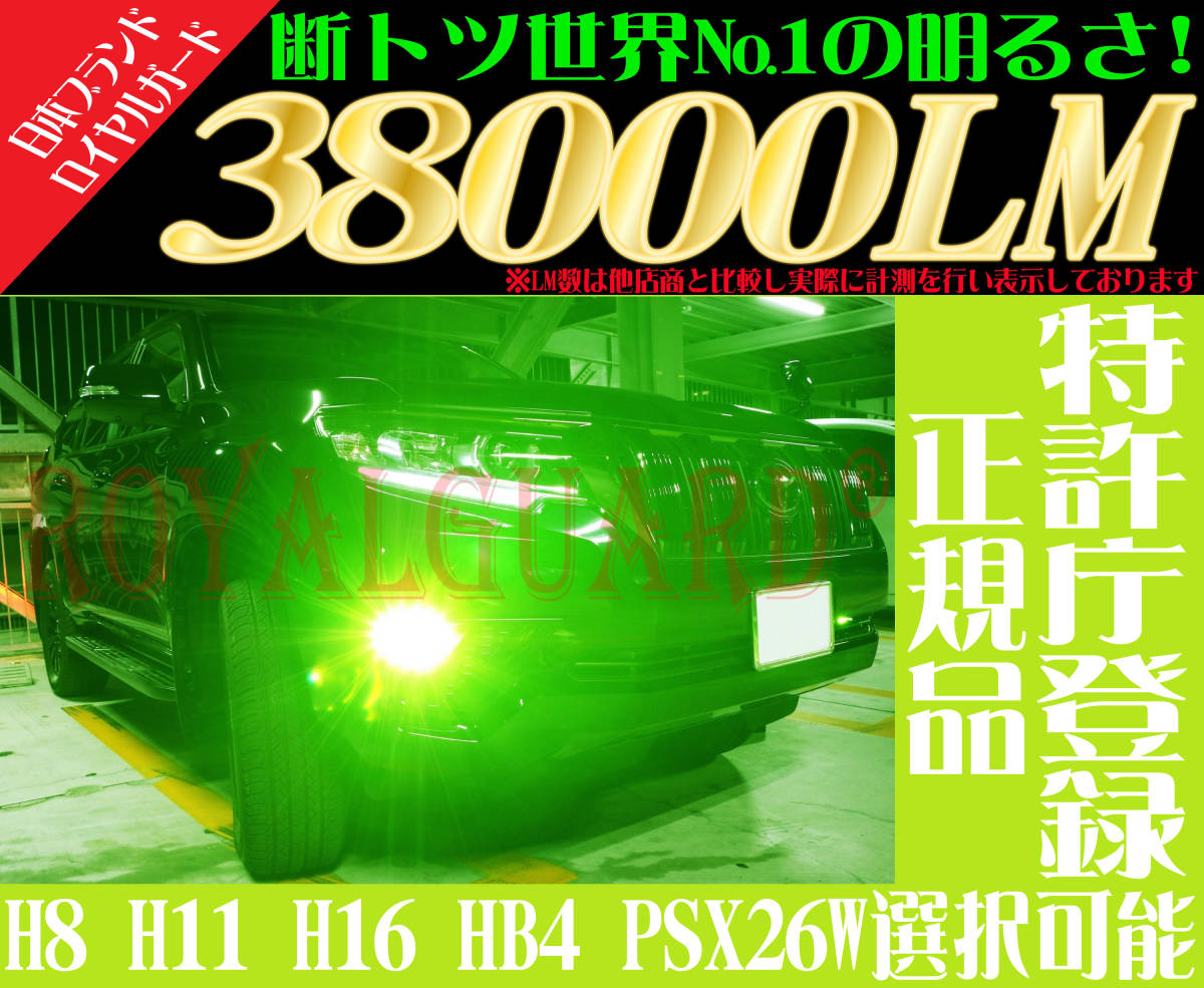 令和5年新製品 ロイヤルガード LEDフォグ 40000LM ライムイエロー-