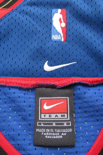 NBA 76ers アレン・アイバーソン IVERSON #3 SIXERS シクサーズ NIKE ユニフォーム ナイキ ゲームシャツ 刺繍 ジャージ タンクトップ 青_画像8