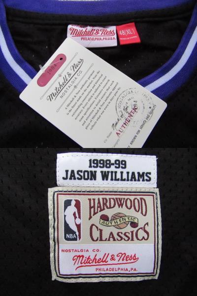 美品 NBA KINGS ジェイソン・ウィリアムス ☆ サクラメント・キングス ユニフォーム ゲームシャツ ジャージ 刺繍 タンクトップ XL 黒 