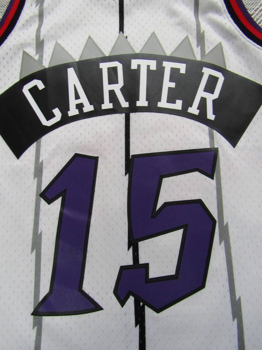 激レア！ NBA RAPTORS CARTER #15 ビンス・カーター Mitchell&Ness ミッチェルアンドネス ラプターズ スウィングマン ユニフォーム 刺繍_画像4