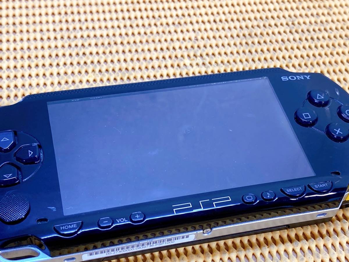  стоимость доставки 520 иен! ценный SONY Sony PSP-1000 PlayStation портативный первый период . завершено шнур электропитания есть игра текущее состояние товар 